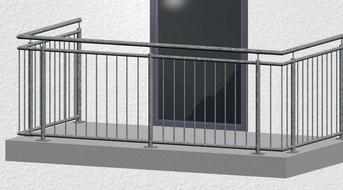 Balkongeländer verzinkt V1
